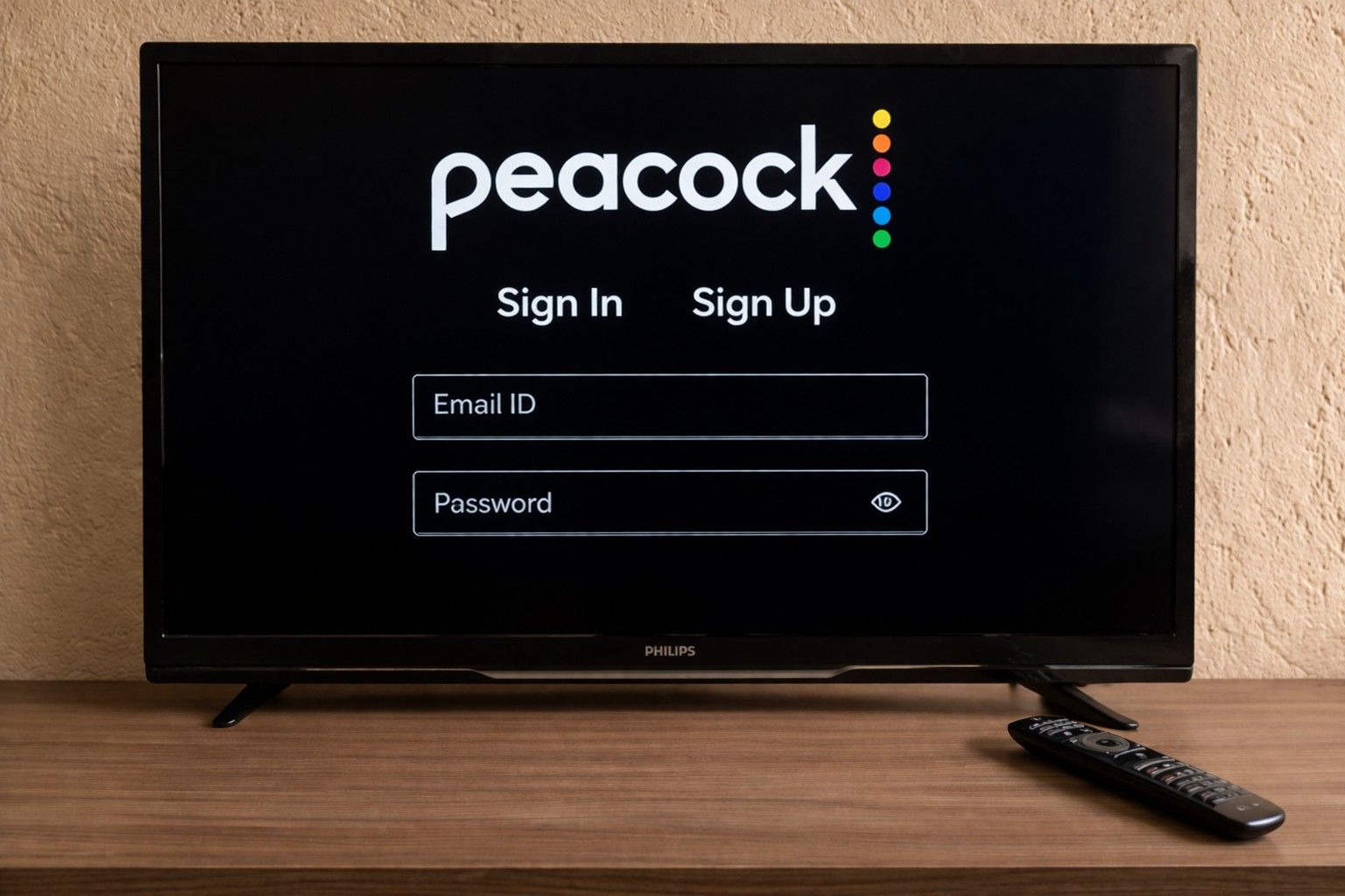 Peacock Sign In Screen