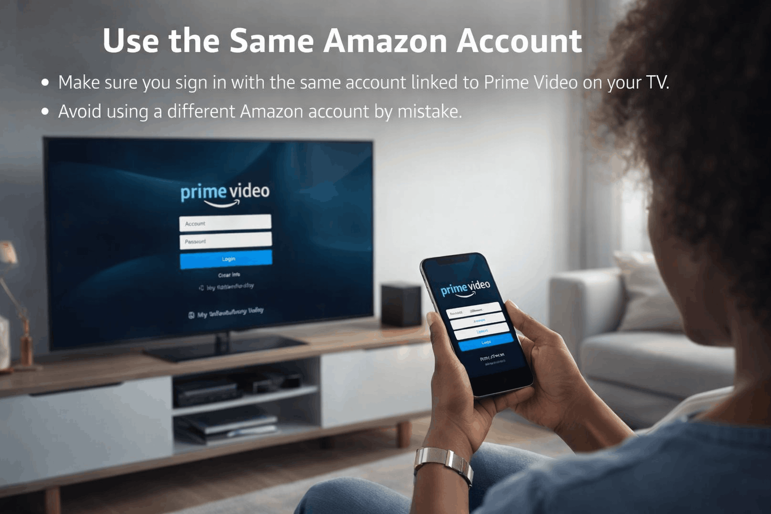 Use the same Amazon account