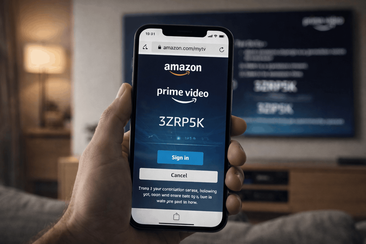 Enter code on amazon.com/mytv