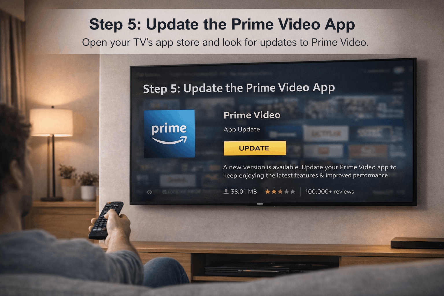 Clear cache for Prime Video app