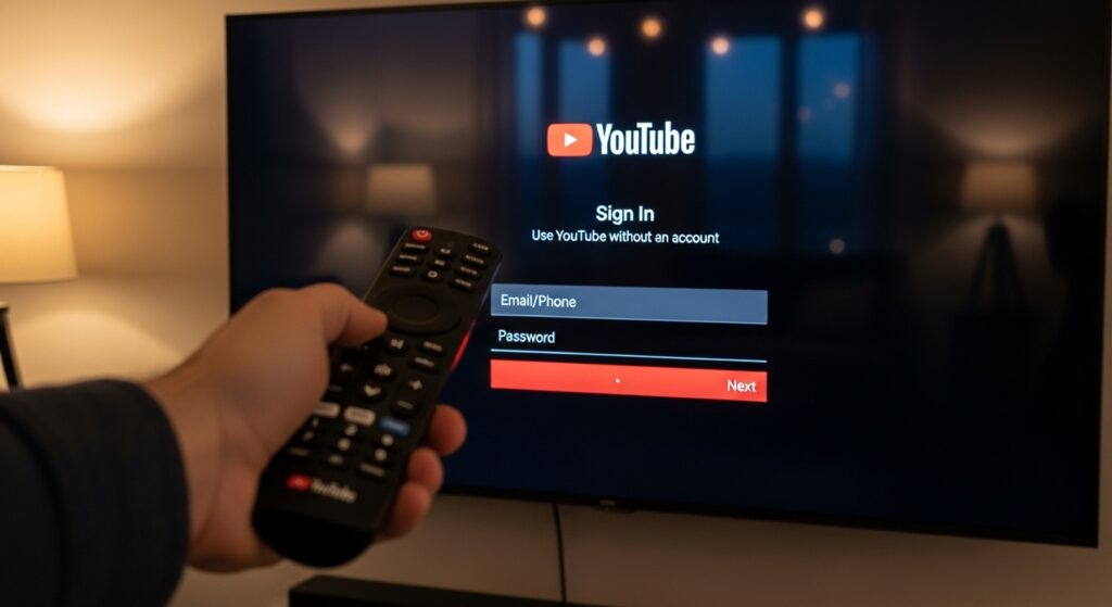 YouTube Sign In on Smart TV