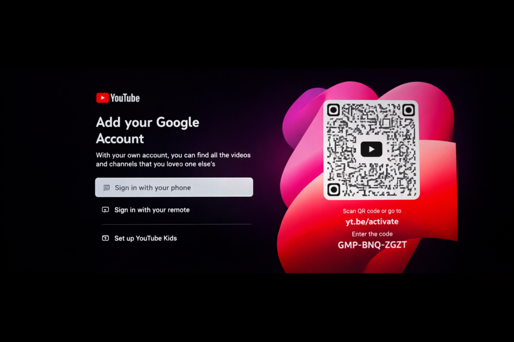 YouTube TV Enter Code